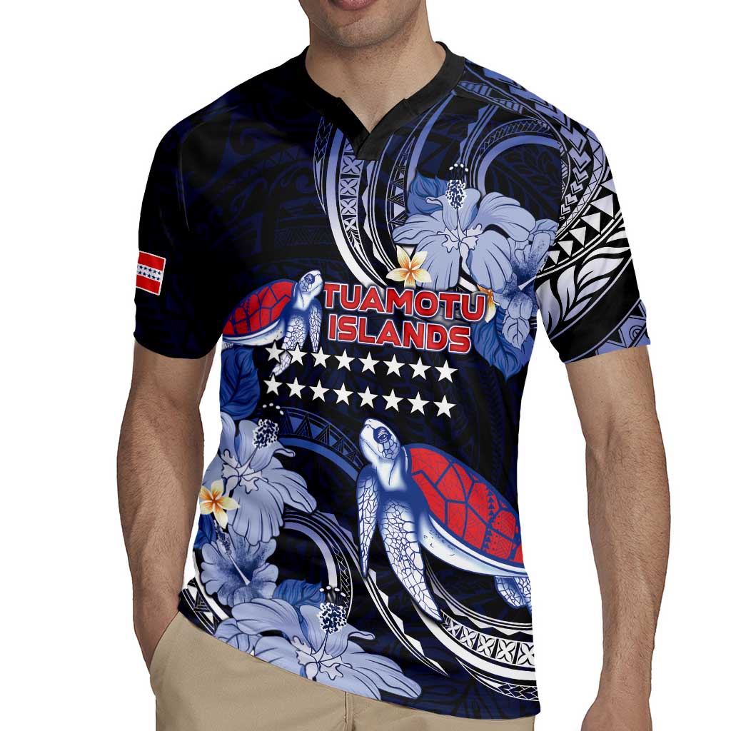 Tuamotu Islands Rugby Jersey Polynesian Pattern With Turtle LT05 - Polynesian Pride