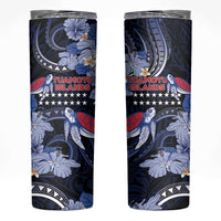 Tuamotu Islands Skinny Tumbler Polynesian Pattern With Turtle LT05 Black - Polynesian Pride