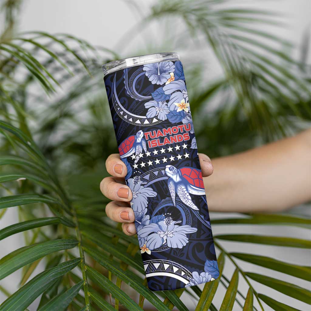 Tuamotu Islands Skinny Tumbler Polynesian Pattern With Turtle LT05 - Polynesian Pride