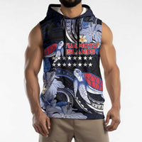 Tuamotu Islands Sleeveless Hoodie Polynesian Pattern With Turtle