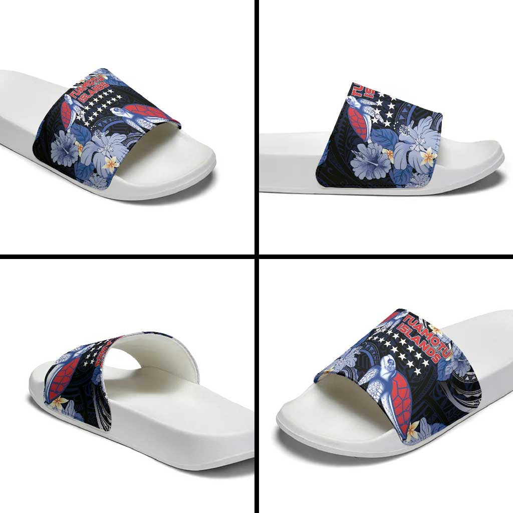 Tuamotu Islands Slide Sandals Polynesian Pattern With Turtle LT05 - Polynesian Pride