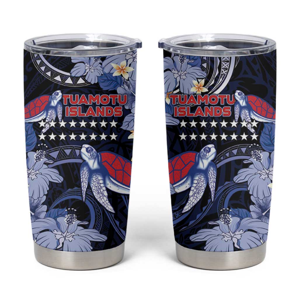 Tuamotu Islands Tumbler Cup Polynesian Pattern With Turtle LT05 Black - Polynesian Pride