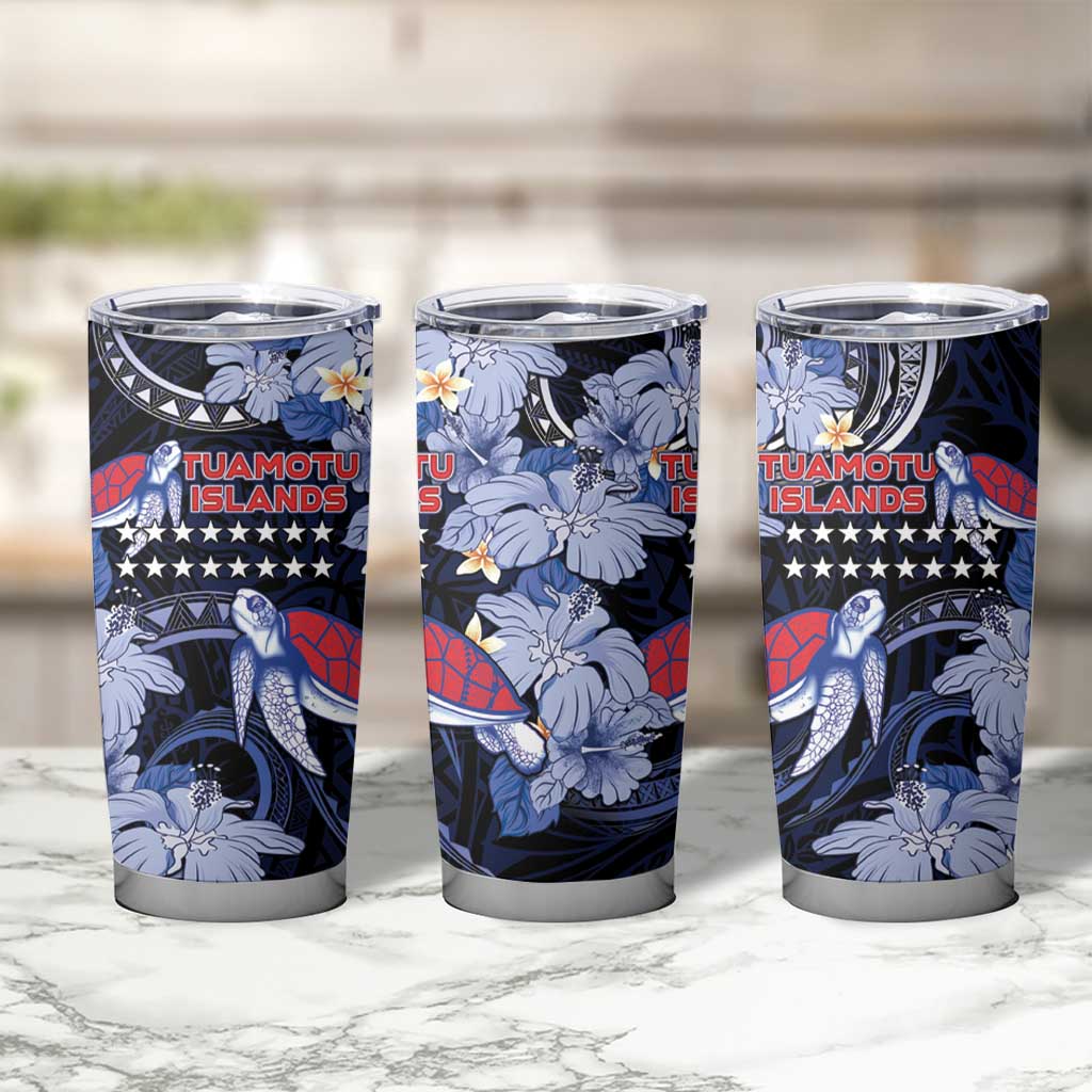 Tuamotu Islands Tumbler Cup Polynesian Pattern With Turtle LT05 - Polynesian Pride