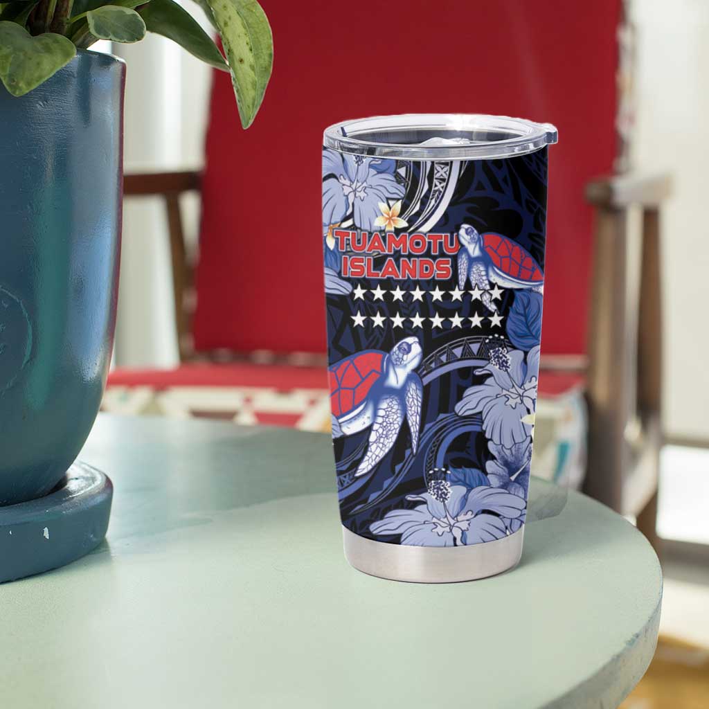 Tuamotu Islands Tumbler Cup Polynesian Pattern With Turtle LT05 - Polynesian Pride