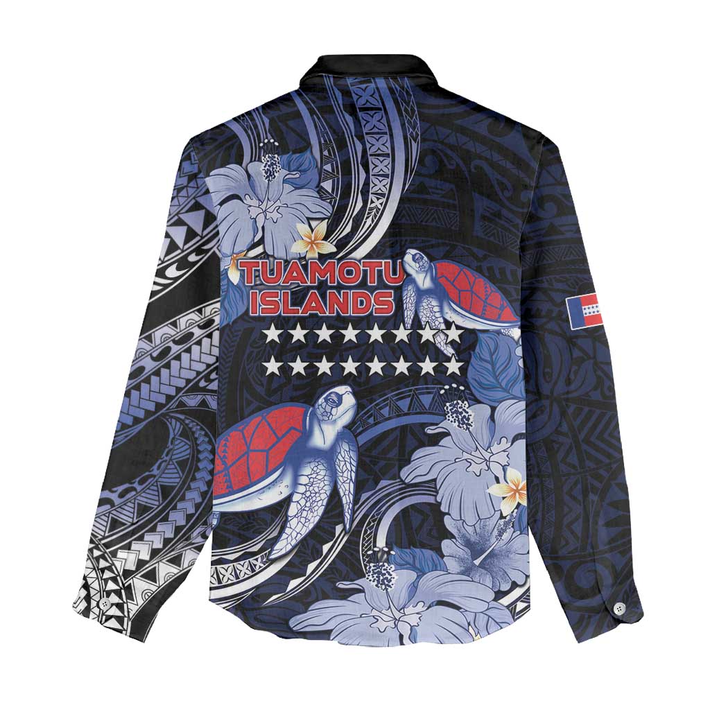 Tuamotu Islands Women Casual Shirt Polynesian Pattern With Turtle LT05 - Polynesian Pride