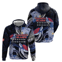 Tuamotu Islands Zip Hoodie Polynesian Pattern With Turtle LT05 - Polynesian Pride