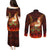 Samoa Siva Afi Festival Couples Matching Puletasi and Long Sleeve Button Shirt Fire Knife Dancing LT05 - Polynesian Pride