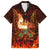 Samoa Siva Afi Festival Family Matching Long Sleeve Bodycon Dress and Hawaiian Shirt Fire Knife Dancing LT05 Dad's Shirt - Short Sleeve Green - Polynesian Pride