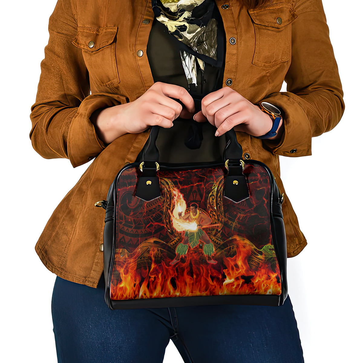 Samoa Siva Afi Festival Shoulder Handbag Fire Knife Dancing