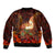 Samoa Siva Afi Festival Sleeve Zip Bomber Jacket Fire Knife Dancing LT05 - Polynesian Pride