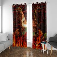 Samoa Siva Afi Festival Window Curtain Fire Knife Dancing