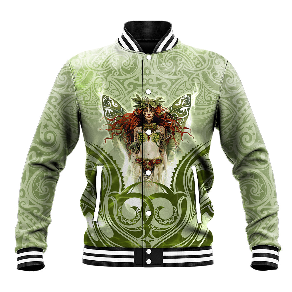 New Zealand Maori Fairy Patupaiarehe Baseball Jacket Polynesian Style LT05 Unisex Red - Polynesian Pride