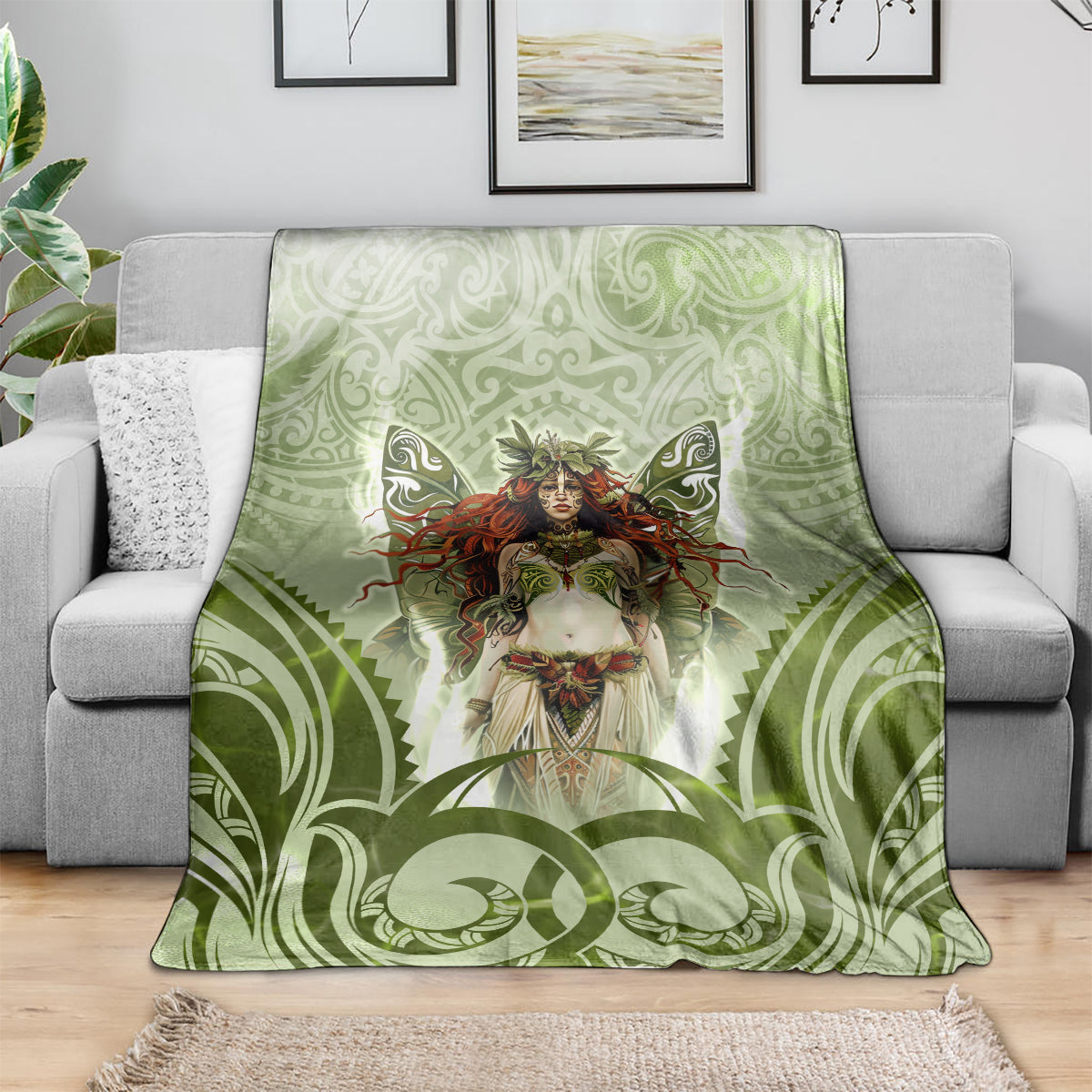 New Zealand Maori Fairy Patupaiarehe Blanket Polynesian Style LT05 - Polynesian Pride
