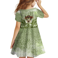 New Zealand Maori Fairy Patupaiarehe Family Matching Off Shoulder Long Sleeve Dress and Hawaiian Shirt Polynesian Style LT05 - Polynesian Pride