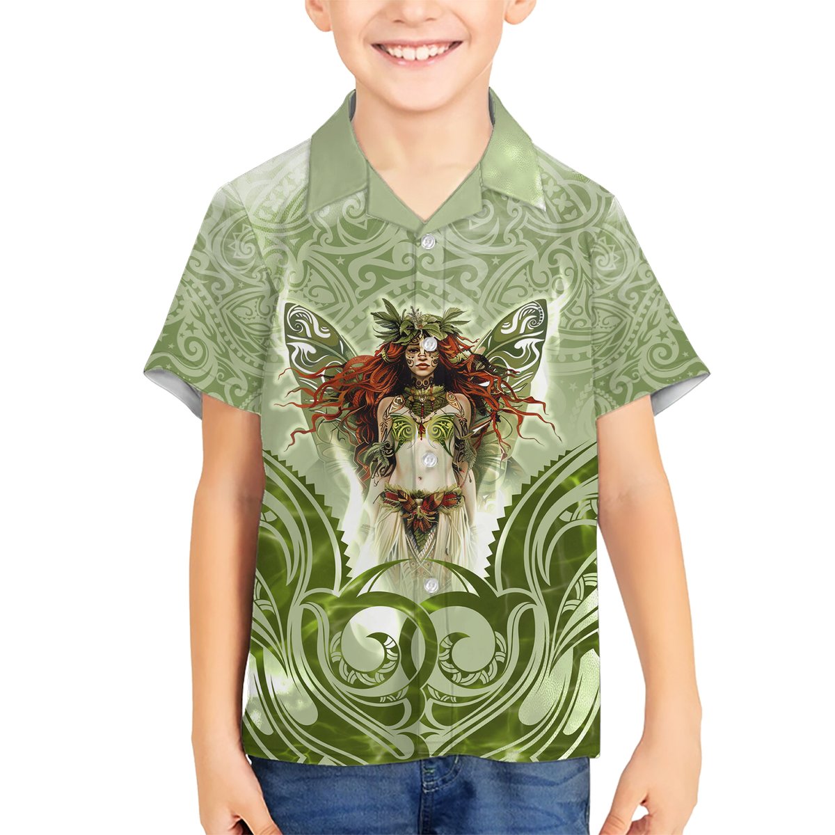 New Zealand Maori Fairy Patupaiarehe Hawaiian Shirt Polynesian Style LT05 - Polynesian Pride