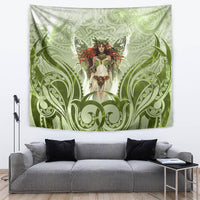 New Zealand Maori Fairy Patupaiarehe Tapestry Polynesian Style LT05 Red - Polynesian Pride