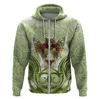 New Zealand Maori Fairy Patupaiarehe Zip Hoodie Polynesian Style LT05 Zip Hoodie Red - Polynesian Pride