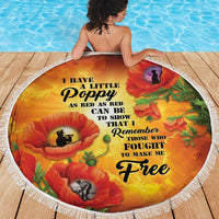ANZAC Day Red Poppy Beach Blanket Honoring The ANZAC Spirit LT05 - Polynesian Pride