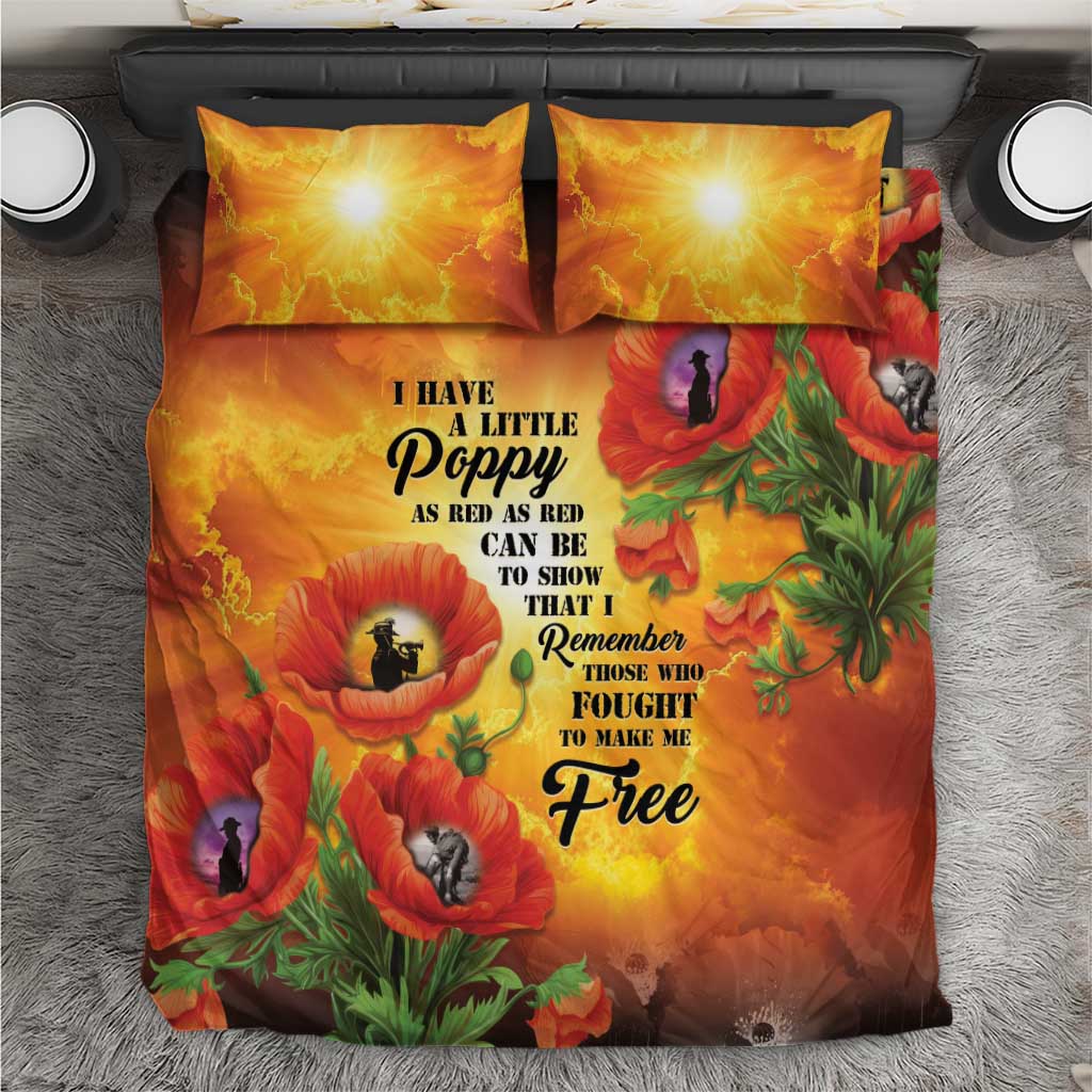 ANZAC Day Red Poppy Bedding Set Honoring The ANZAC Spirit