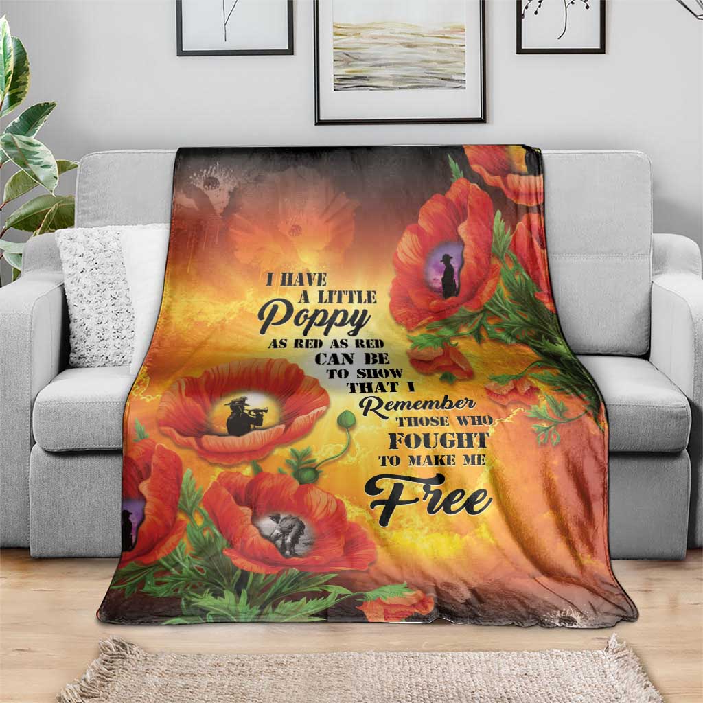 ANZAC Day Red Poppy Blanket Honoring The ANZAC Spirit LT05 - Polynesian Pride