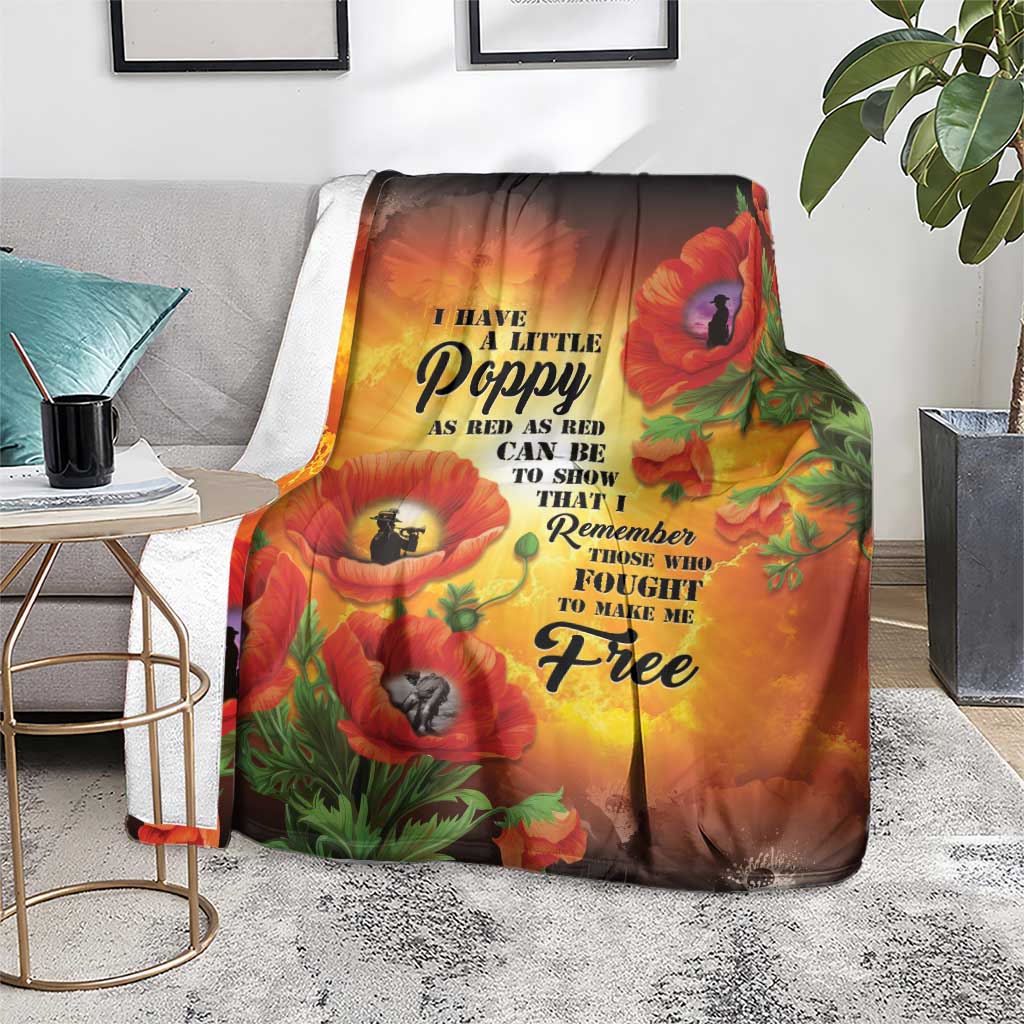 ANZAC Day Red Poppy Blanket Honoring The ANZAC Spirit LT05 - Polynesian Pride