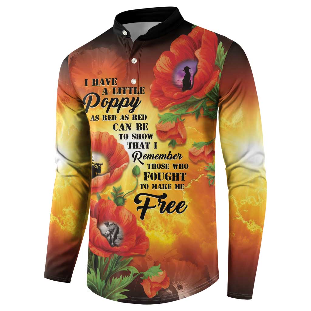 ANZAC Day Red Poppy Button Sweatshirt Honoring The ANZAC Spirit LT05 - Polynesian Pride