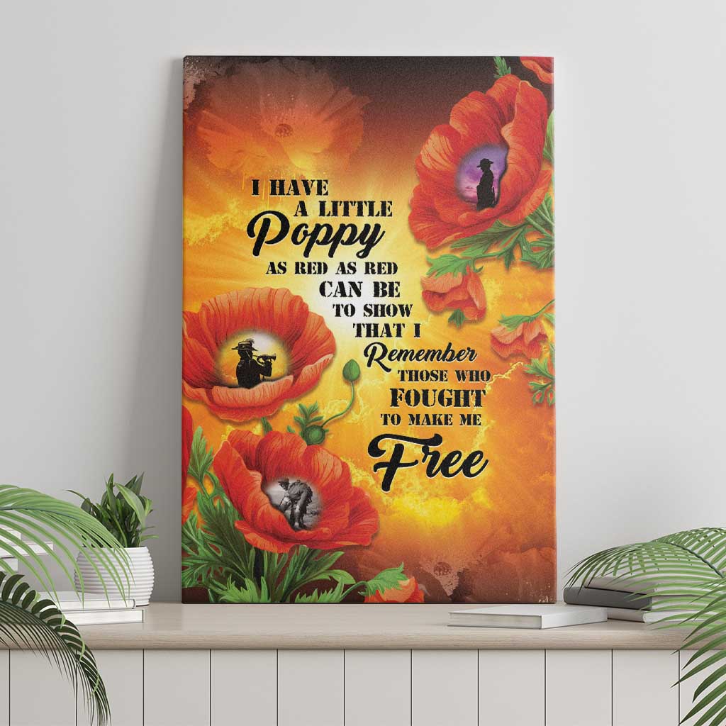 ANZAC Day Red Poppy Canvas Wall Art Honoring The ANZAC Spirit LT05 - Polynesian Pride