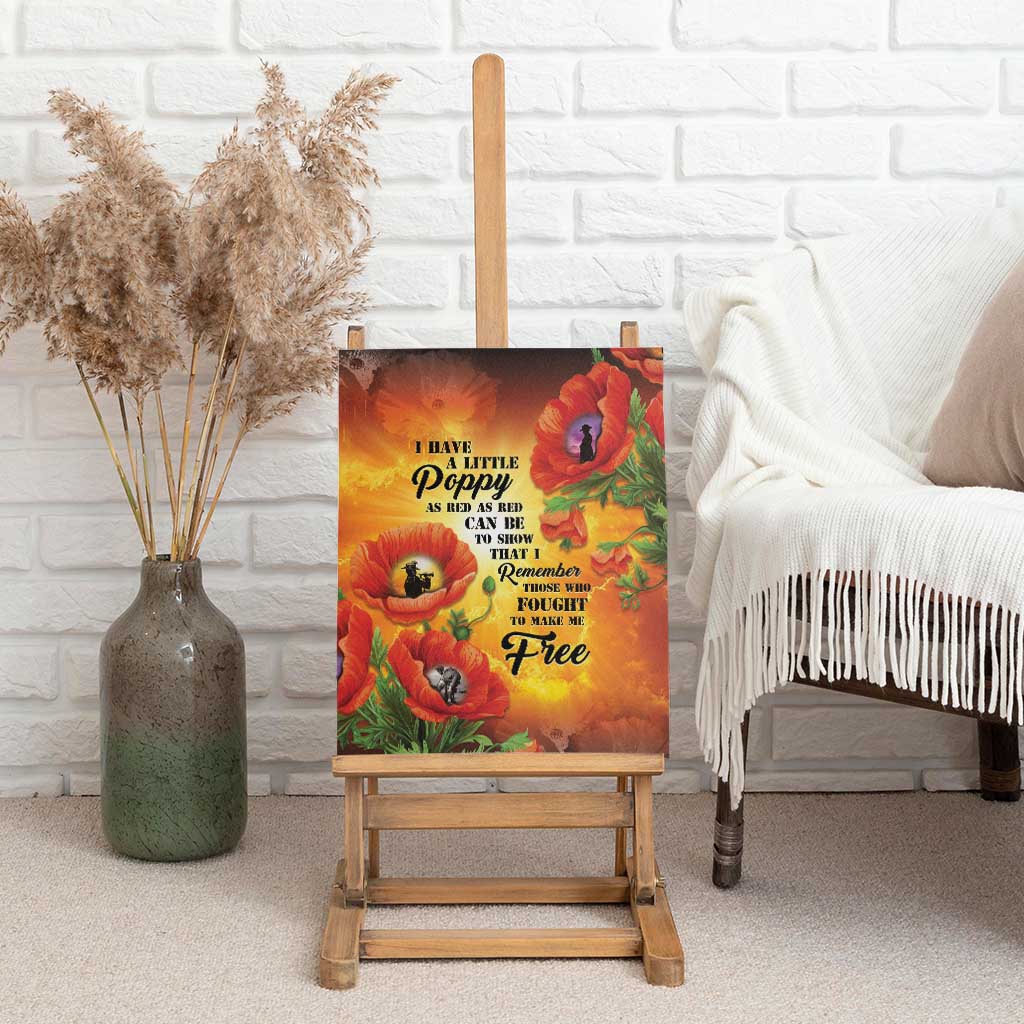 ANZAC Day Red Poppy Canvas Wall Art Honoring The ANZAC Spirit LT05 - Polynesian Pride