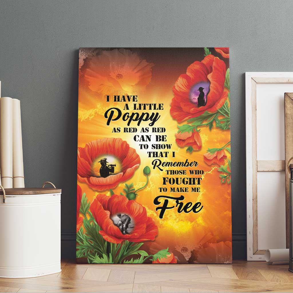 ANZAC Day Red Poppy Canvas Wall Art Honoring The ANZAC Spirit LT05 - Polynesian Pride