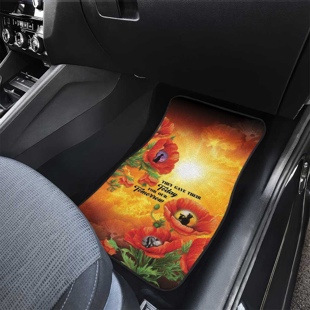 ANZAC Day Red Poppy Car Mats Honoring The ANZAC Spirit LT05 - Polynesian Pride