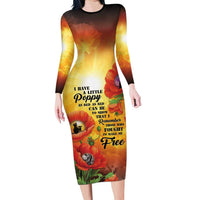 ANZAC Day Red Poppy Family Matching Long Sleeve Bodycon Dress and Hawaiian Shirt Honoring The ANZAC Spirit