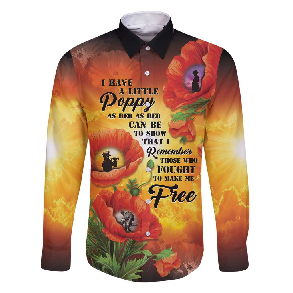 ANZAC Day Red Poppy Family Matching Off Shoulder Maxi Dress and Hawaiian Shirt Honoring The ANZAC Spirit