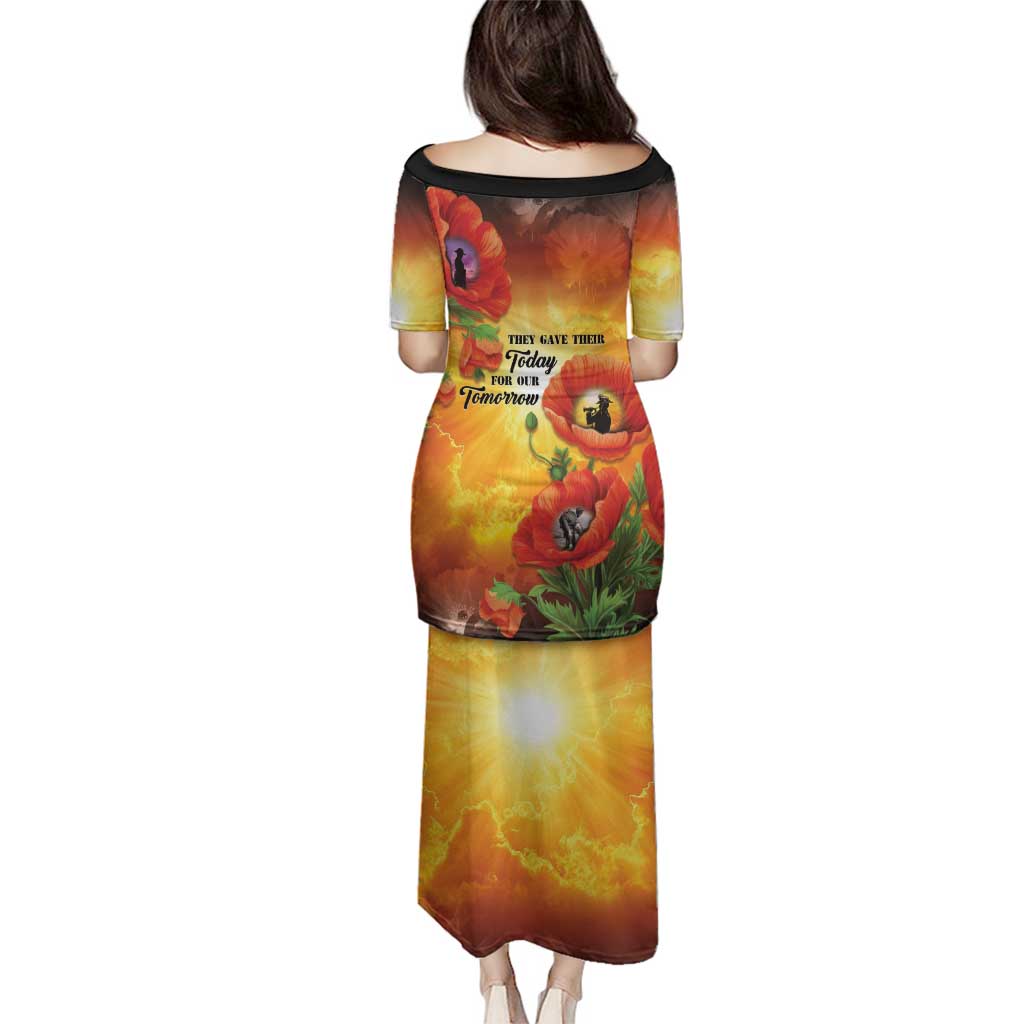 ANZAC Day Red Poppy Family Matching Puletasi and Hawaiian Shirt Honoring The ANZAC Spirit