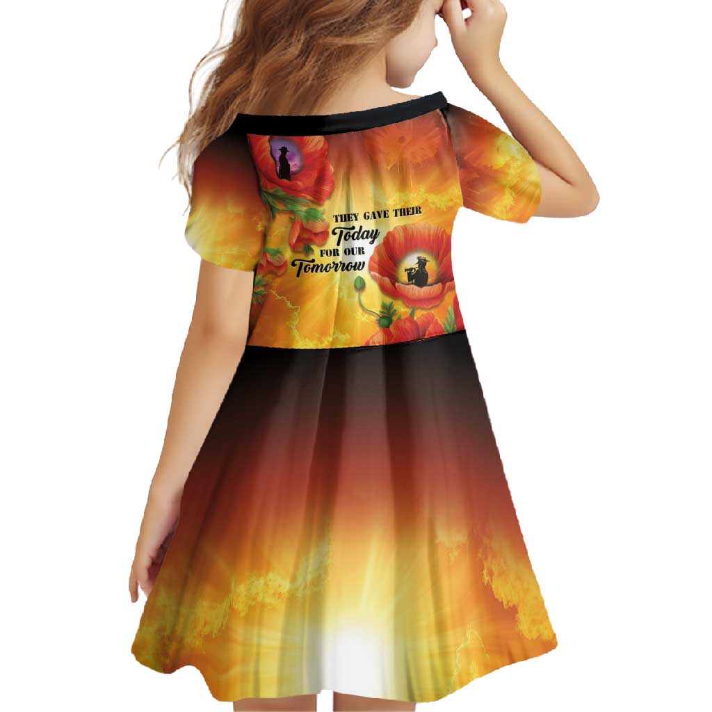 ANZAC Day Red Poppy Family Matching Short Sleeve Bodycon Dress and Hawaiian Shirt Honoring The ANZAC Spirit