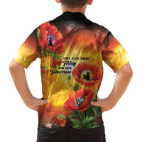 ANZAC Day Red Poppy Family Matching Tank Maxi Dress and Hawaiian Shirt Honoring The ANZAC Spirit