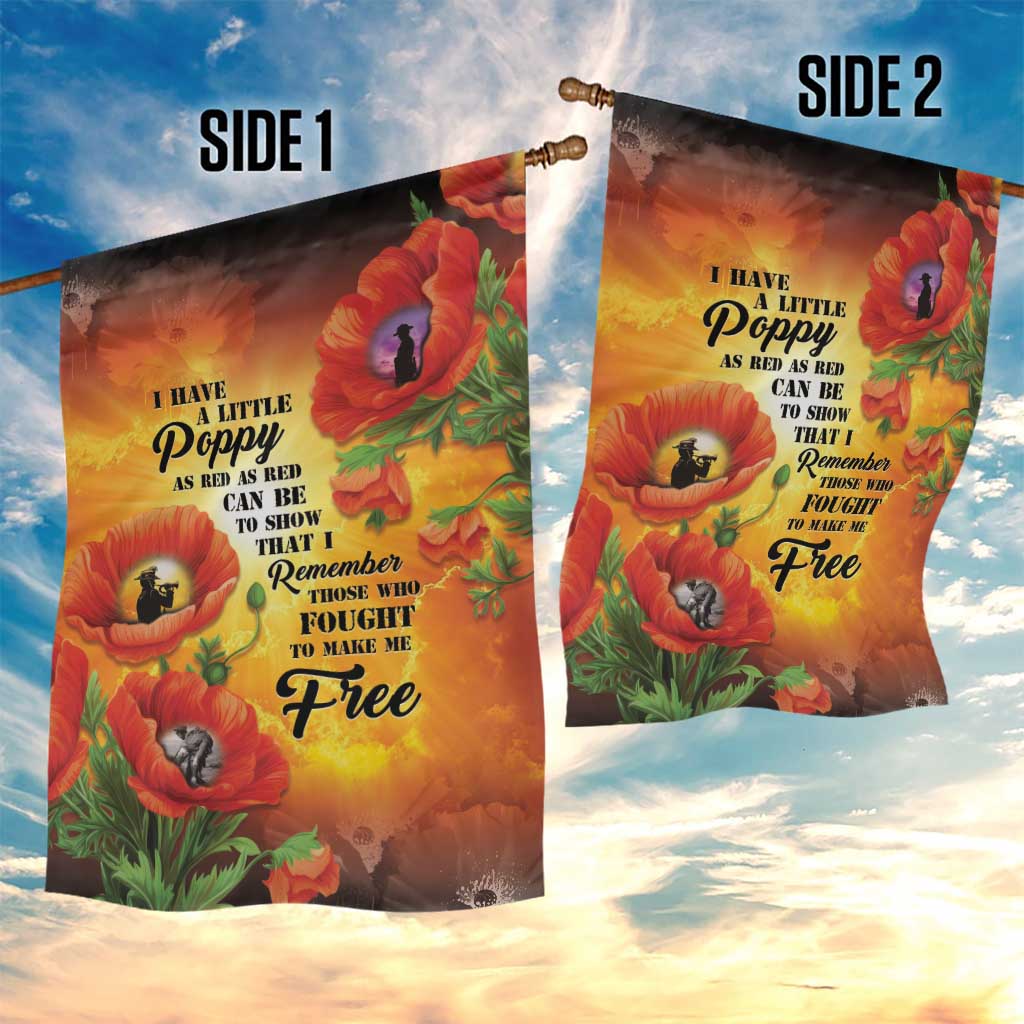 ANZAC Day Red Poppy Garden Flag Honoring The ANZAC Spirit LT05 - Polynesian Pride