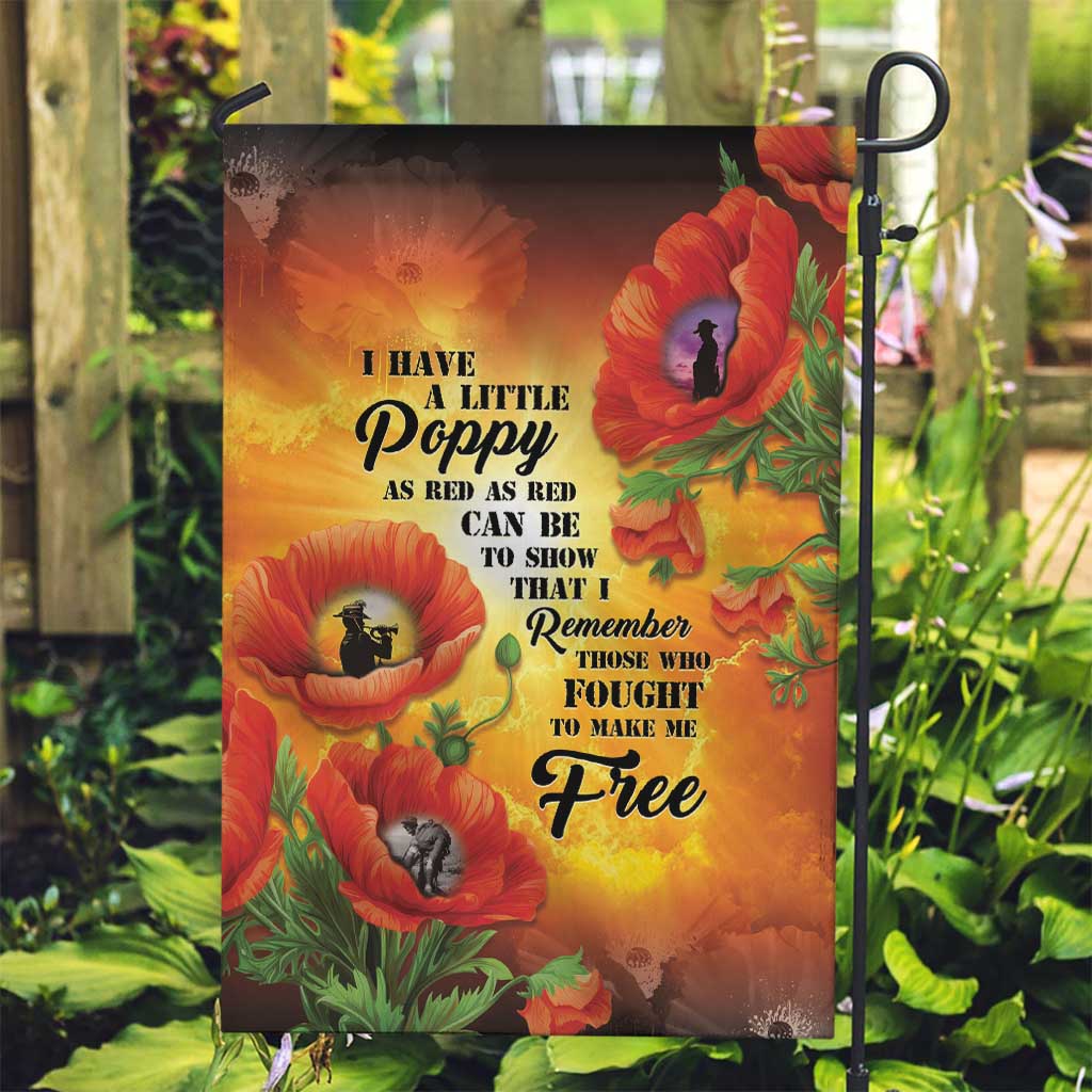 ANZAC Day Red Poppy Garden Flag Honoring The ANZAC Spirit LT05 Garden Flag Orange - Polynesian Pride
