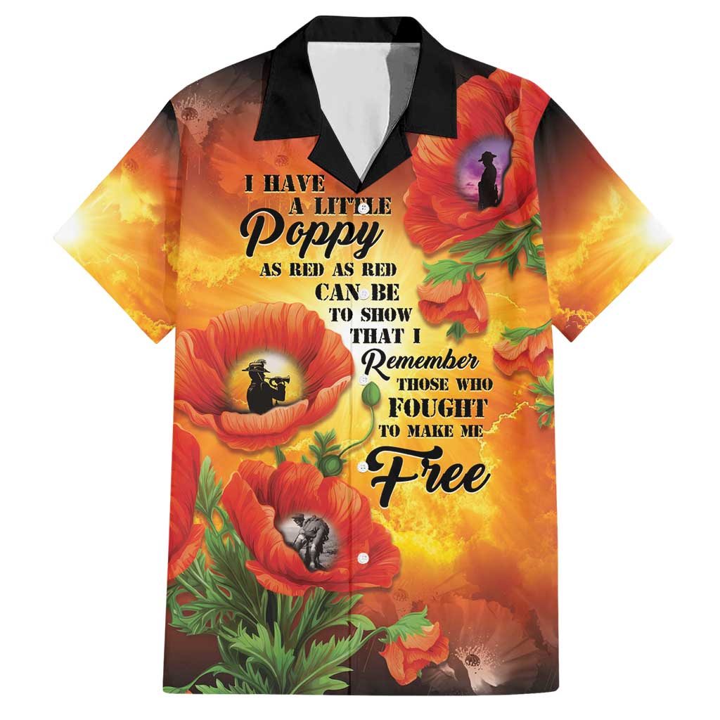 ANZAC Day Red Poppy Hawaiian Shirt Honoring The ANZAC Spirit LT05 Orange - Polynesian Pride