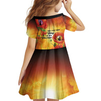 ANZAC Day Red Poppy Kid Short Sleeve Dress Honoring The ANZAC Spirit LT05 - Polynesian Pride