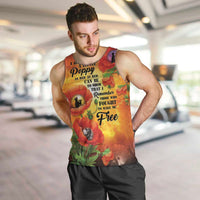 ANZAC Day Red Poppy Men Tank Top Honoring The ANZAC Spirit LT05 Orange - Polynesian Pride