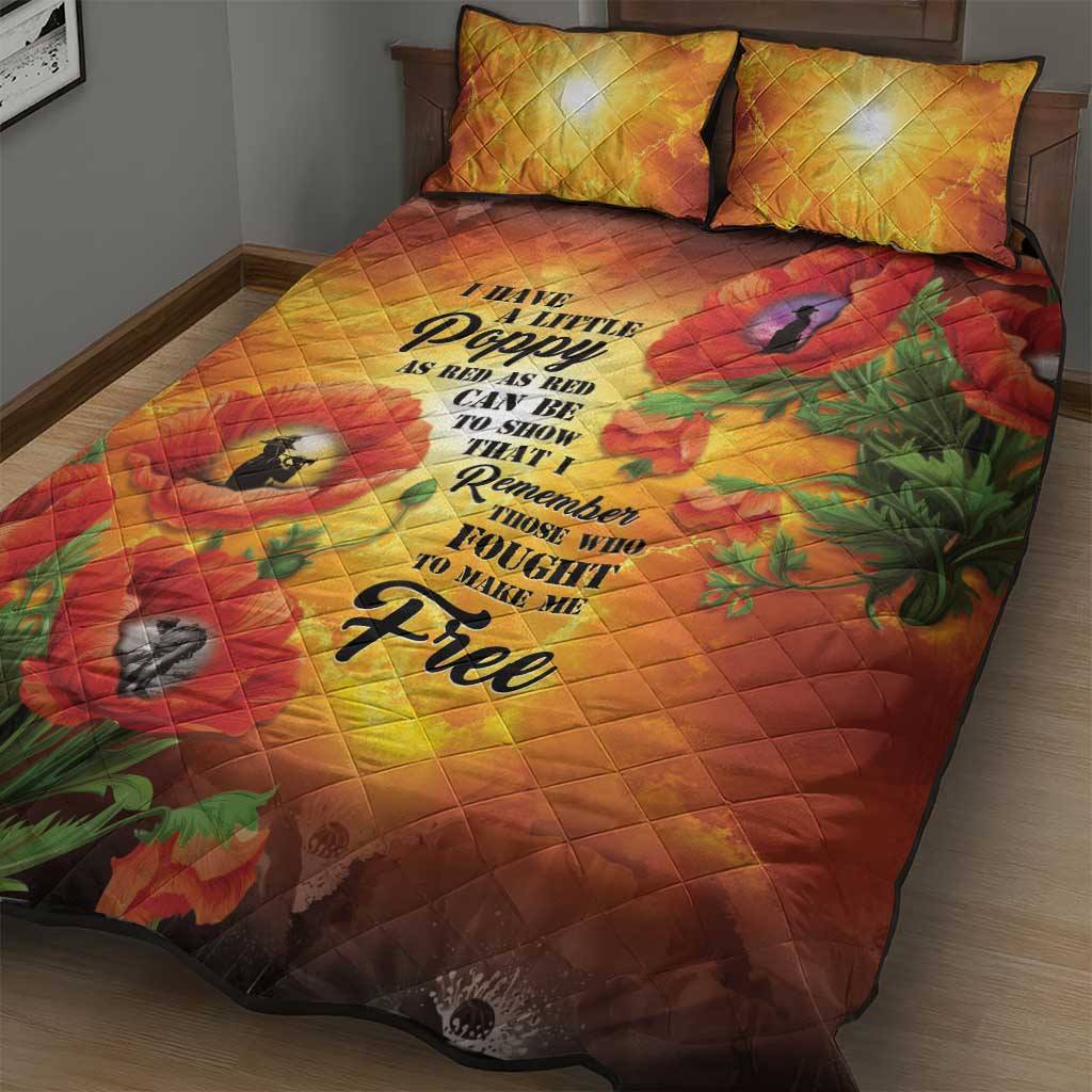 ANZAC Day Red Poppy Quilt Bed Set Honoring The ANZAC Spirit LT05 - Polynesian Pride