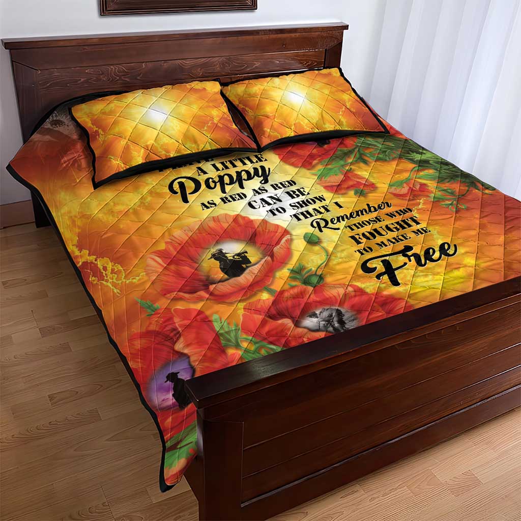 ANZAC Day Red Poppy Quilt Bed Set Honoring The ANZAC Spirit LT05 - Polynesian Pride
