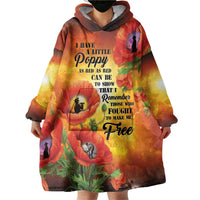 ANZAC Day Red Poppy Wearable Blanket Hoodie Honoring The ANZAC Spirit LT05 - Polynesian Pride