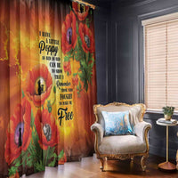ANZAC Day Red Poppy Window Curtain Honoring The ANZAC Spirit LT05 - Polynesian Pride
