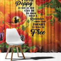 ANZAC Day Red Poppy Window Curtain Honoring The ANZAC Spirit LT05 - Polynesian Pride
