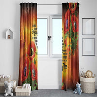 ANZAC Day Red Poppy Window Curtain Honoring The ANZAC Spirit LT05 - Polynesian Pride