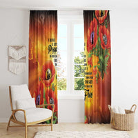 ANZAC Day Red Poppy Window Curtain Honoring The ANZAC Spirit LT05 - Polynesian Pride