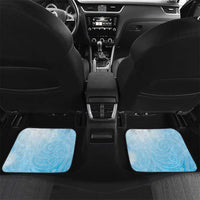 Aotearoa Maori Wahine Car Mats Fantail Bird Blue Gold Marble LT05 Set 2pcs - Back Blue - Polynesian Pride