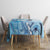 Aotearoa Maori Wahine Tablecloth Fantail Bird Blue Gold Marble