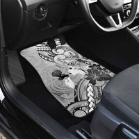 Aotearoa Maori Wahine Car Mats Fantail Bird Black Gold Marble LT05 - Polynesian Pride